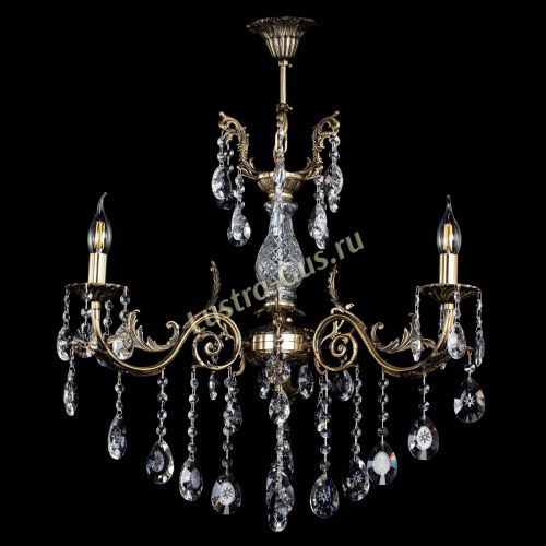 Люстра бронзовая Кассандра Алфея №3/2 звездочка в Новокузнецке Гусь Хрустальный