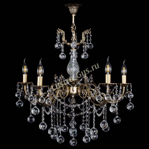 Люстра бронзовая Кассандра Алфея №5/1 шар в Новокузнецке Гусь Хрустальный