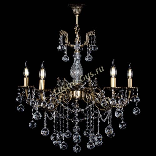 Люстра бронзовая Кассандра Алфея №5/1 шар в Новокузнецке Гусь Хрустальный