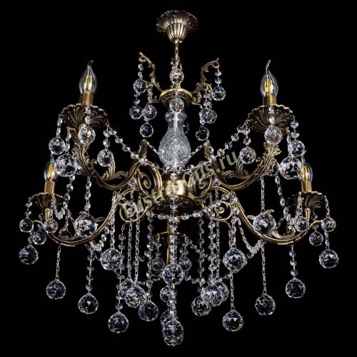 Люстра бронзовая Кассандра Алфея №5/1 шар в Новокузнецке Гусь Хрустальный