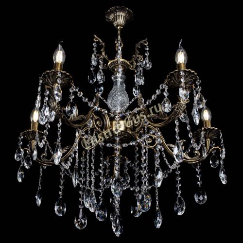 Люстра бронзовая Кассандра Алфея №5/1 журавлик в Новокузнецке Гусь Хрустальный