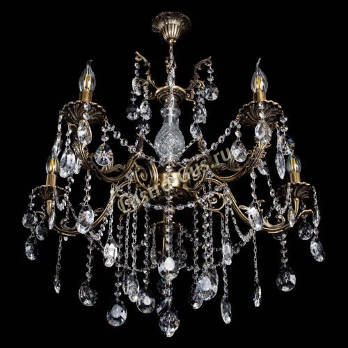 Люстра бронзовая Кассандра Алфея №5/1 звездочка в Новокузнецке Гусь Хрустальный