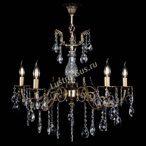 Люстра бронзовая Кассандра Алфея №5/2 баден в Новокузнецке Гусь Хрустальный