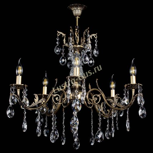 Люстра бронзовая Кассандра Алфея №5/2 баден в Новокузнецке Гусь Хрустальный