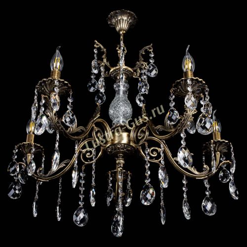 Люстра бронзовая Кассандра Алфея №5/2 баден в Новокузнецке Гусь Хрустальный