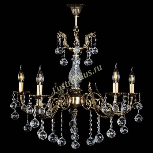 Люстра бронзовая Кассандра Алфея №5/2 шар в Новокузнецке Гусь Хрустальный