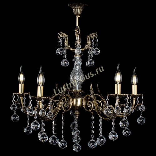 Люстра бронзовая Кассандра Алфея №5/2 шар в Новокузнецке Гусь Хрустальный