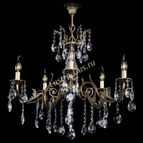 Люстра бронзовая Кассандра Алфея №5/2 звездочка в Новокузнецке Гусь Хрустальный