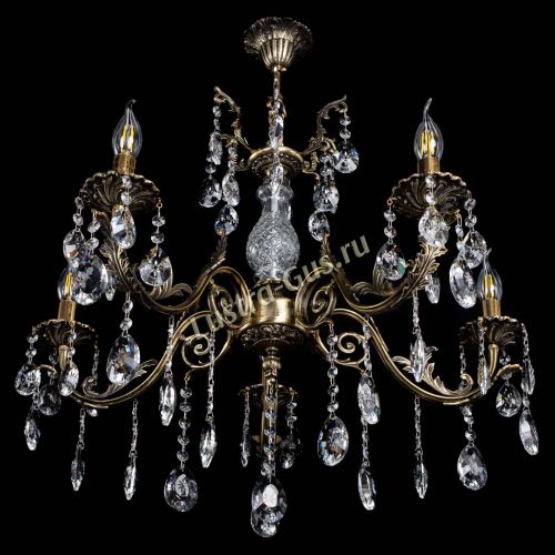 Люстра бронзовая Кассандра Алфея №5/2 звездочка в Новокузнецке Гусь Хрустальный