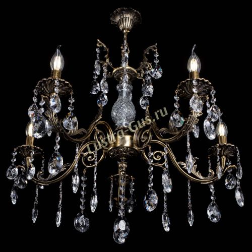 Люстра бронзовая Кассандра Алфея №5/2 звездочка в Новокузнецке Гусь Хрустальный