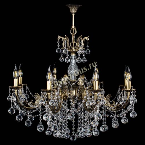 Люстра бронзовая Кассандра Алфея №8/1 шар в Новокузнецке Гусь Хрустальный