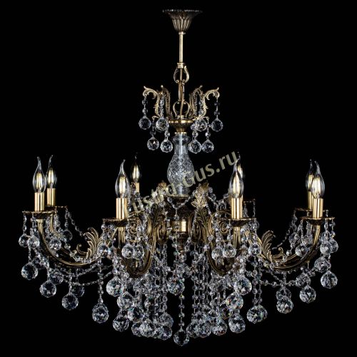 Люстра бронзовая Кассандра Алфея №8/1 шар в Новокузнецке Гусь Хрустальный