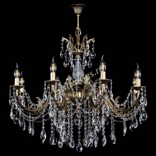 Люстра бронзовая Кассандра Алфея №8/1 журавлик в Новокузнецке Гусь Хрустальный