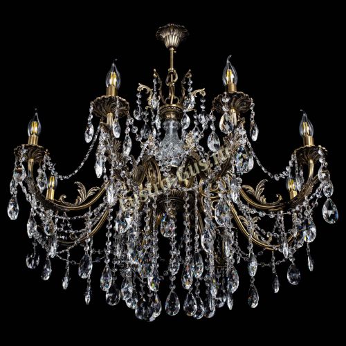 Люстра бронзовая Кассандра Алфея №8/1 журавлик в Новокузнецке Гусь Хрустальный