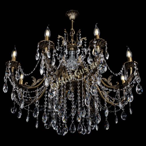 Люстра бронзовая Кассандра Алфея №8/1 журавлик в Новокузнецке Гусь Хрустальный