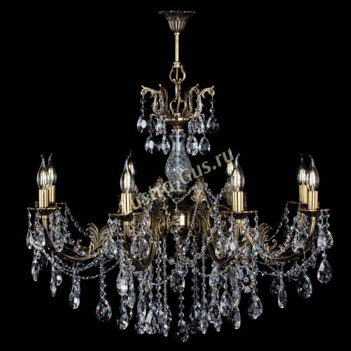 Люстра бронзовая Кассандра Алфея №8/1 звездочка в Новокузнецке Гусь Хрустальный