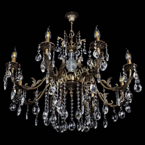 Люстра бронзовая Кассандра Алфея №8/2 баден в Новокузнецке Гусь Хрустальный