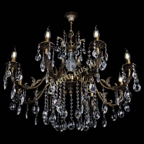 Люстра бронзовая Кассандра Алфея №8/2 баден в Новокузнецке Гусь Хрустальный