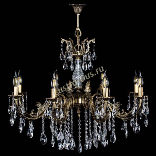 Люстра бронзовая Кассандра Алфея №8/2 журавлик в Новокузнецке Гусь Хрустальный