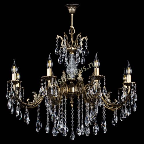 Люстра бронзовая Кассандра Алфея №8/2 журавлик в Новокузнецке Гусь Хрустальный