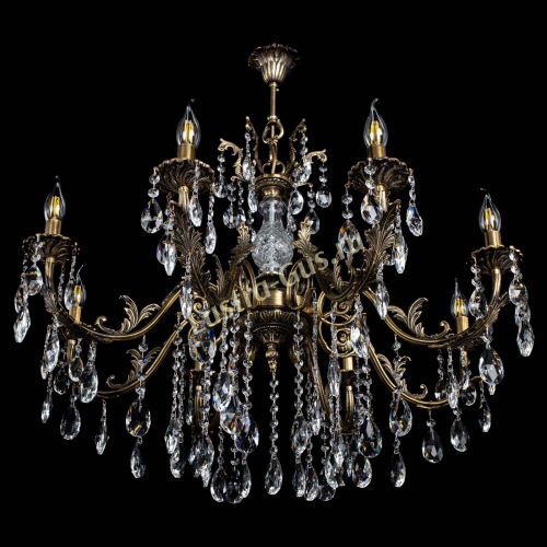 Люстра бронзовая Кассандра Алфея №8/2 журавлик в Новокузнецке Гусь Хрустальный