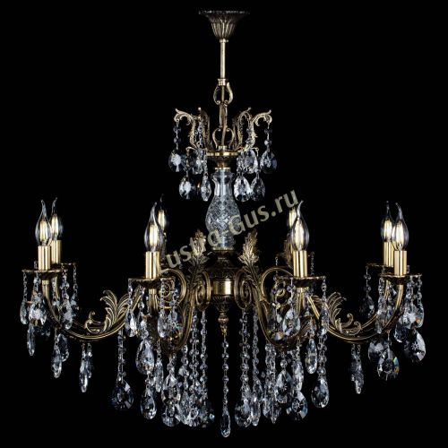 Люстра бронзовая Кассандра Алфея №8/2 звездочка в Новокузнецке Гусь Хрустальный