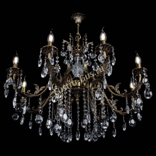 Люстра бронзовая Кассандра Алфея №8/2 звездочка в Новокузнецке Гусь Хрустальный