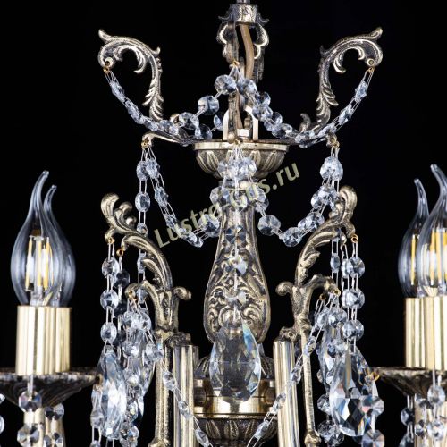 Люстра бронзовая Матильда №4 Баден в Новокузнецке Гусь Хрустальный