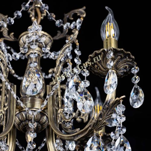 Люстра бронзовая Матильда №4 Баден в Новокузнецке Гусь Хрустальный