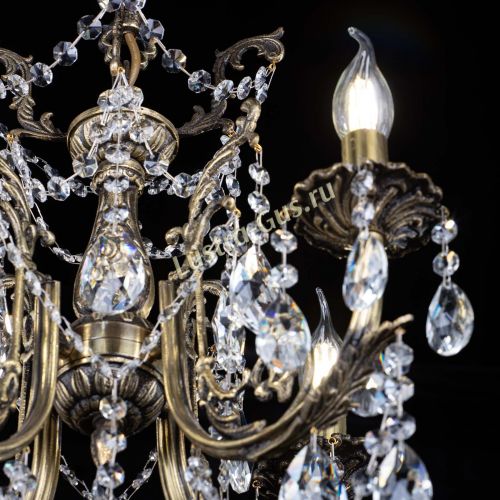 Люстра бронзовая Матильда №4 Баден в Новокузнецке Гусь Хрустальный