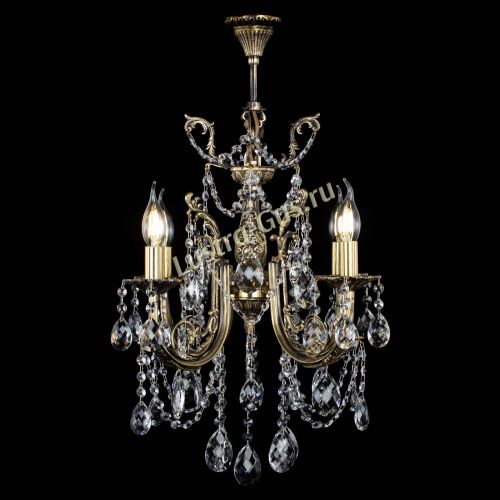 Люстра бронзовая Матильда №4 Баден в Новокузнецке Гусь Хрустальный