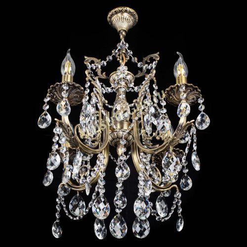 Люстра бронзовая Матильда №4 Баден в Новокузнецке Гусь Хрустальный