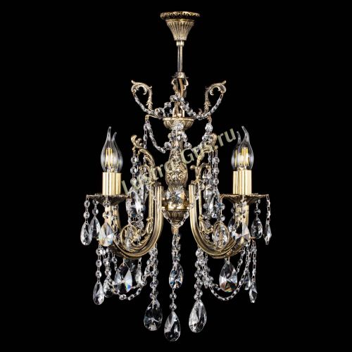 Люстра бронзовая Матильда №4 Лучик в Новокузнецке Гусь Хрустальный