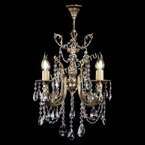 Люстра бронзовая Матильда №4 Лучик в Новокузнецке Гусь Хрустальный