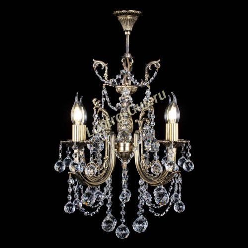 Люстра бронзовая Матильда №4 Шар в Новокузнецке Гусь Хрустальный