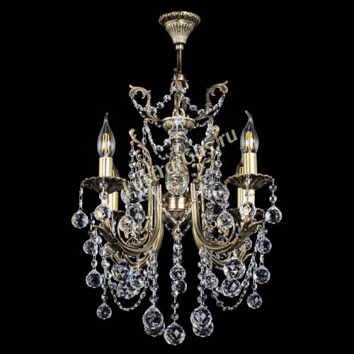 Люстра бронзовая Матильда №4 Шар в Новокузнецке Гусь Хрустальный