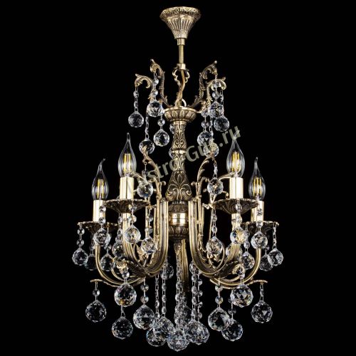 Люстра бронзовая Матильда №5/2 Шар в Новокузнецке Гусь Хрустальный