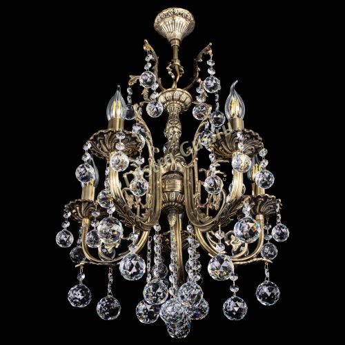 Люстра бронзовая Матильда №5/2 Шар в Новокузнецке Гусь Хрустальный