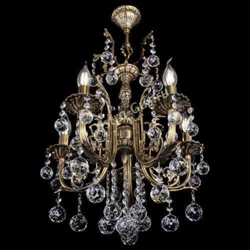 Люстра бронзовая Матильда №5/2 Шар в Новокузнецке Гусь Хрустальный