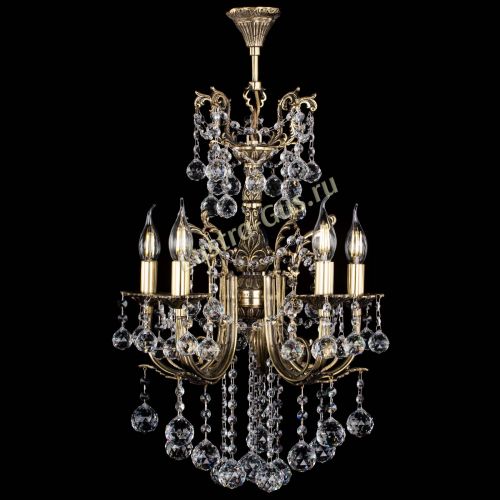 Люстра бронзовая Матильда №5/3 Шар в Новокузнецке Гусь Хрустальный