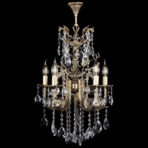 Люстра бронзовая Матильда №5/3 Звездочка в Новокузнецке Гусь Хрустальный