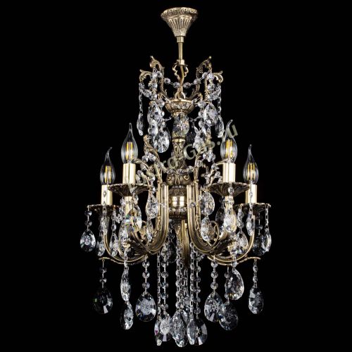 Люстра бронзовая Матильда №5/3 Звездочка в Новокузнецке Гусь Хрустальный