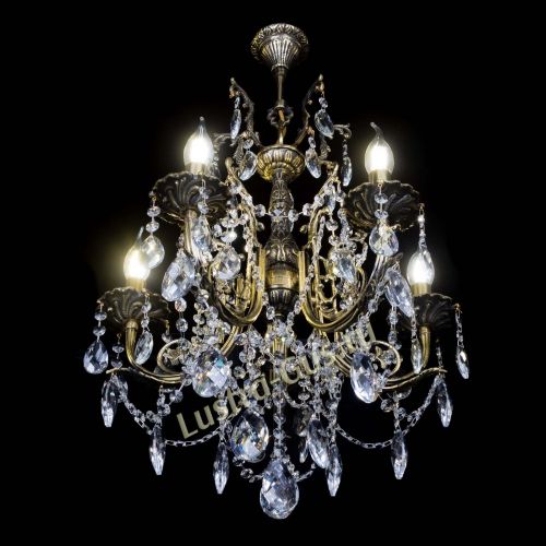 Люстра бронзовая Матильда №5 Баден в Новокузнецке Гусь Хрустальный