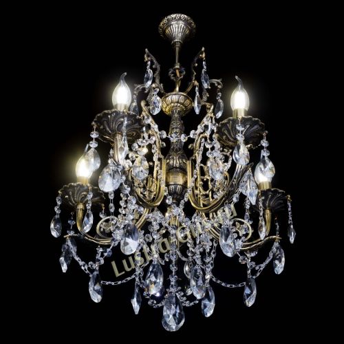 Люстра бронзовая Матильда №5 Лучик в Новокузнецке Гусь Хрустальный