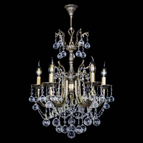 Люстра бронзовая Матильда №5 Шар в Новокузнецке Гусь Хрустальный