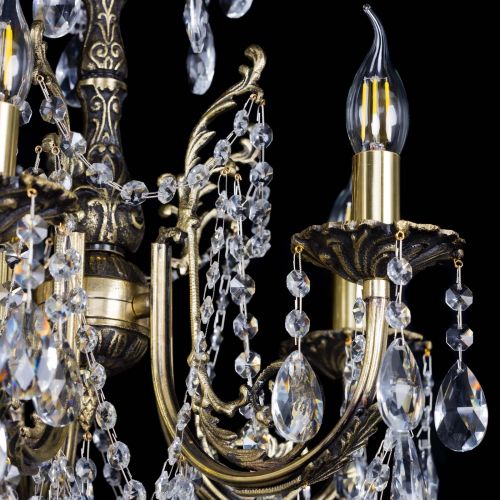 Люстра бронзовая Матильда №5 Журавлик в Новокузнецке Гусь Хрустальный