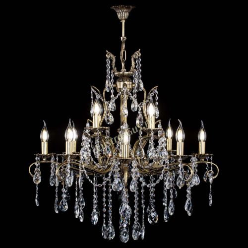 Люстра бронзовая Мелания №12/2 баден в Новокузнецке Гусь Хрустальный