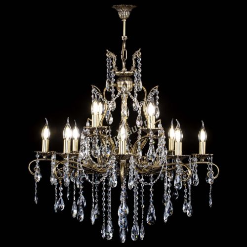 Люстра бронзовая Мелания №12/2 журавлик в Новокузнецке Гусь Хрустальный