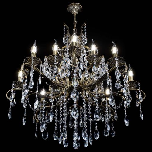 Люстра бронзовая Мелания №12/2 журавлик в Новокузнецке Гусь Хрустальный