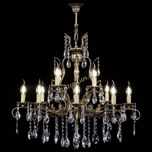 Люстра бронзовая Мелания №12/1 журавлик в Новокузнецке Гусь Хрустальный